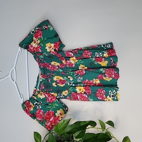 Torrid green yellow spring summer top blouse 2 - Picture 5 of 6